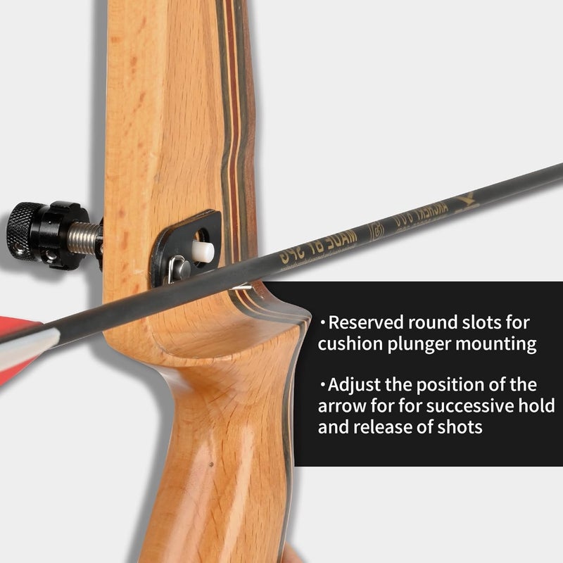 SOPOGER Arrow Rest for Recurve Bow - 4 Pcs Magnetic Metal Recurve Arrow Rest with Adhesive Back Hunting Shooting Targeting Recurve Bow Accessories - Image 2